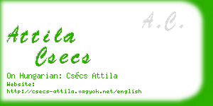 attila csecs business card